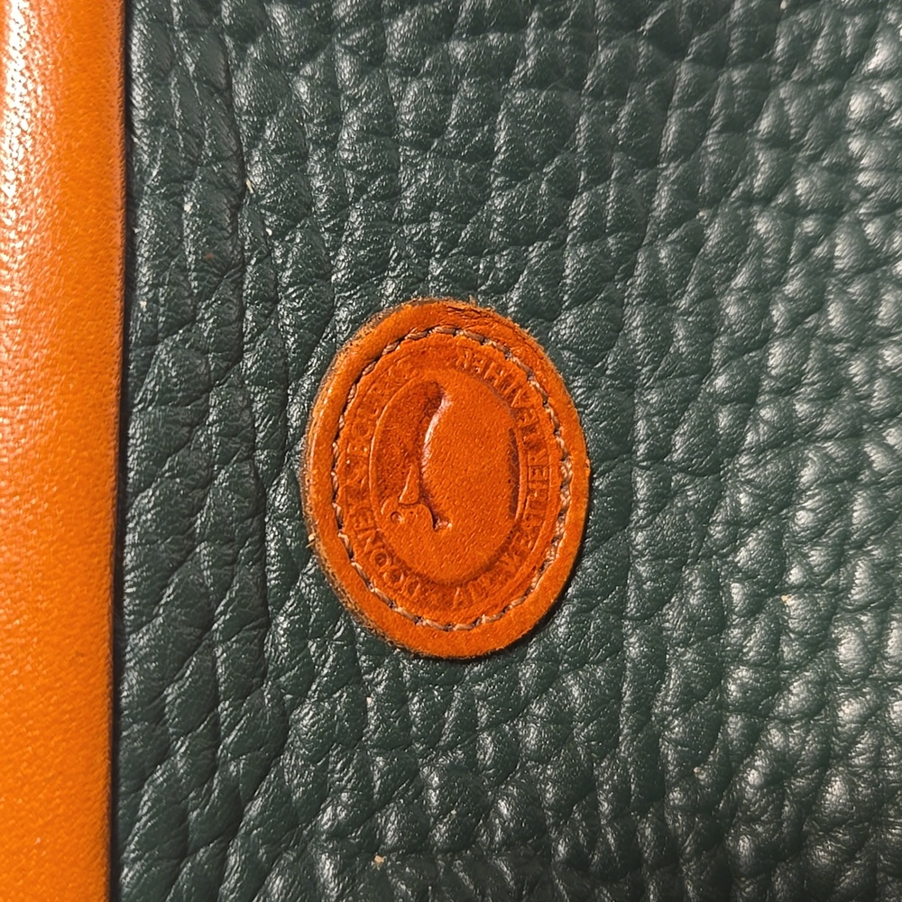 Dooney & Bourke Green and Tan Leather Wallet - Picture 3 of 12
